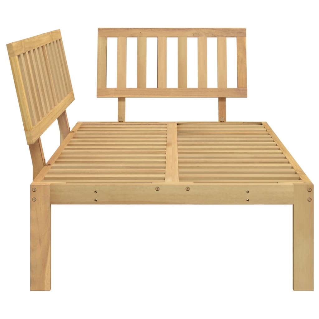 Solid Acacia Wood Garden Pallet Corner Sofa - Rustic Charm