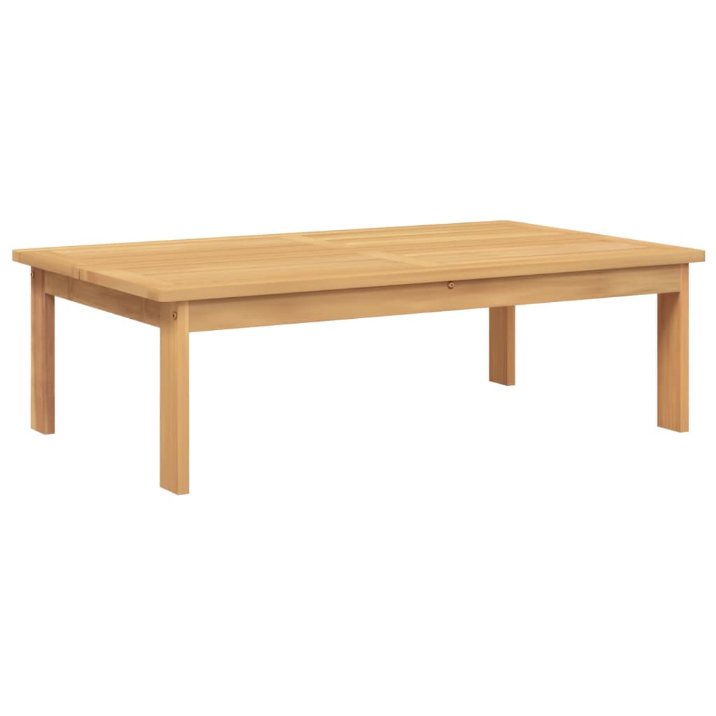 Solid Acacia Garden Table - 100x60x30 cm Natural Wood Finish