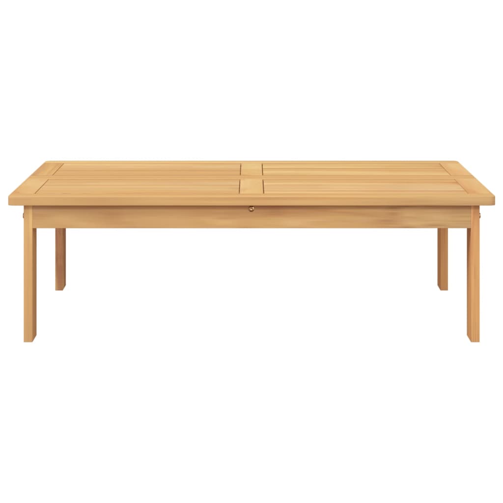 Solid Acacia Garden Table - 100x60x30 cm Natural Wood Finish