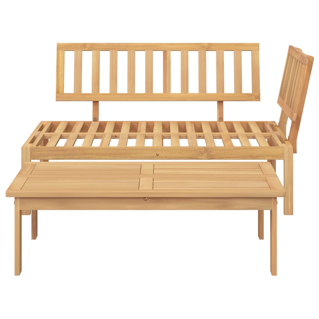 Solid Acacia Wood Garden Pallet Sofa Set - 2 Piece Outdoor Furniture