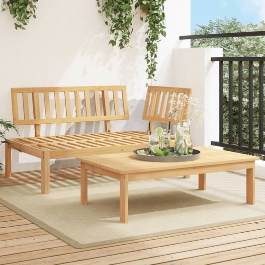 Solid Acacia Wood Garden Pallet Sofa Set - 2 Piece Outdoor Furniture