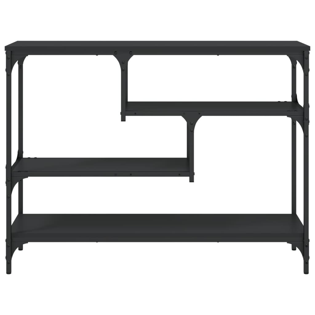 Sleek Black Console Table - 100x30x75 cm Engineered Wood