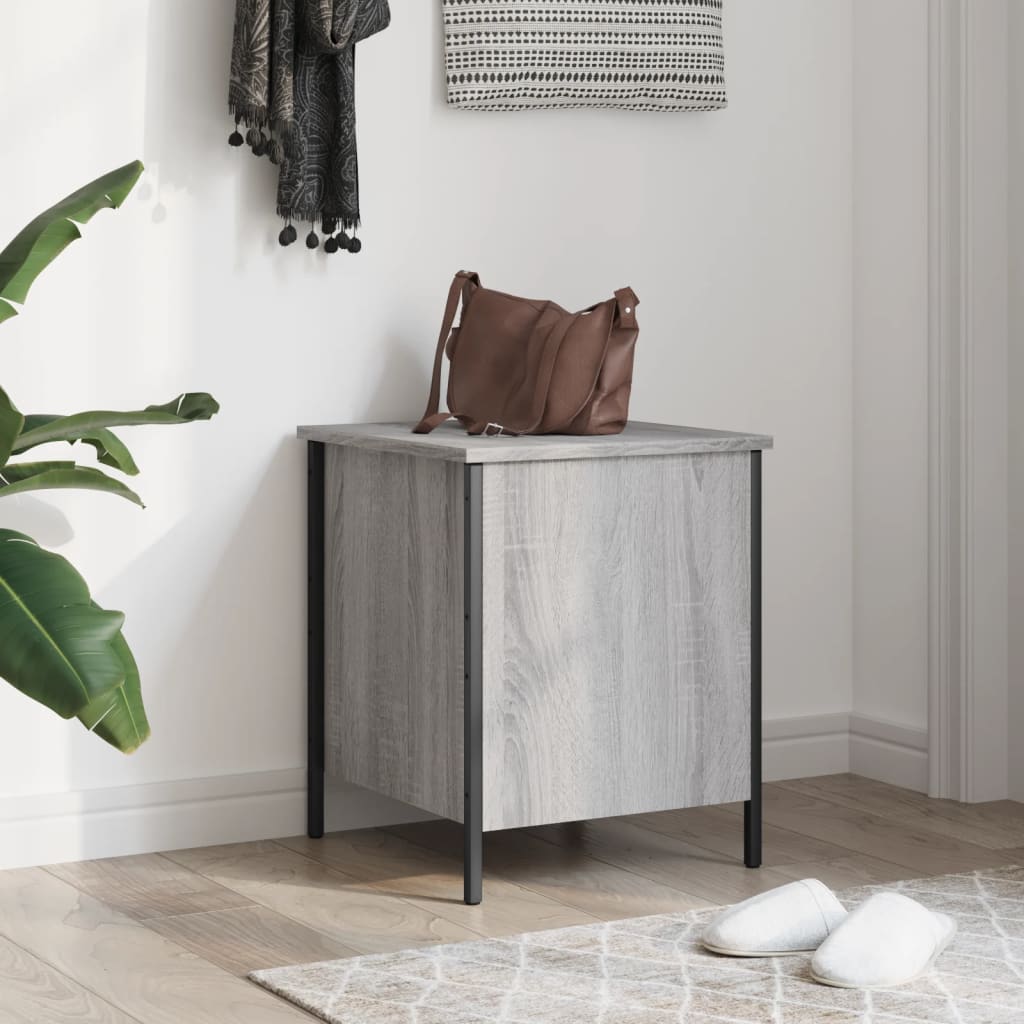 Grey Sonoma Engineered Wood Storage Bench - 40x42.5x50 cm