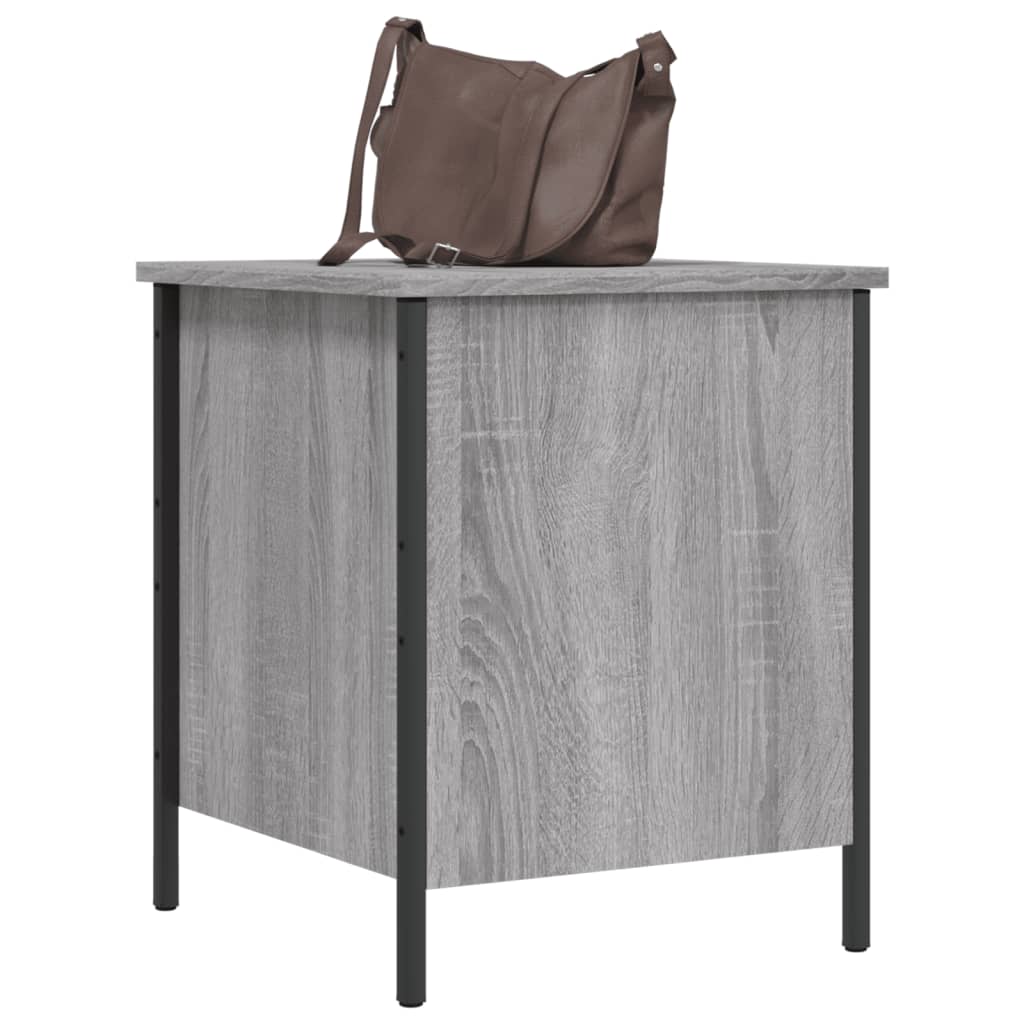 Grey Sonoma Engineered Wood Storage Bench - 40x42.5x50 cm