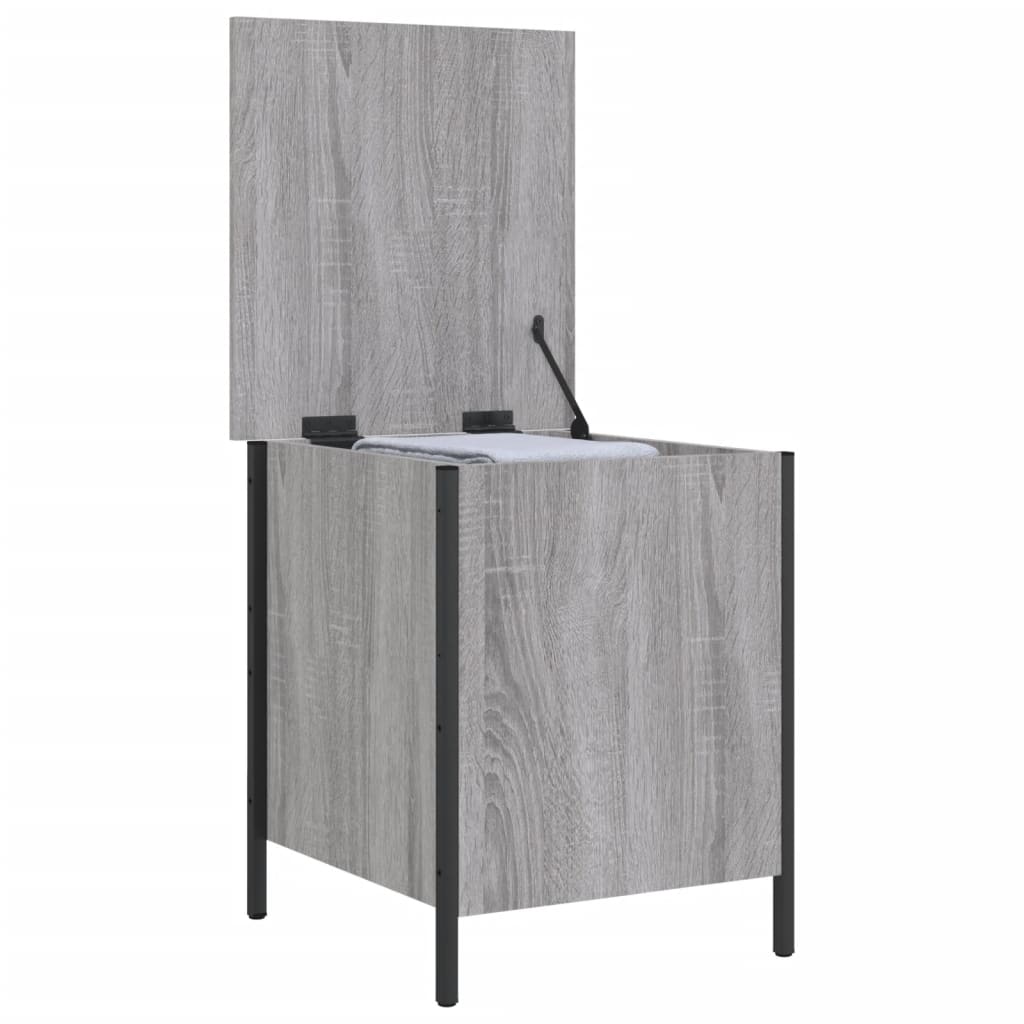 Grey Sonoma Engineered Wood Storage Bench - 40x42.5x50 cm