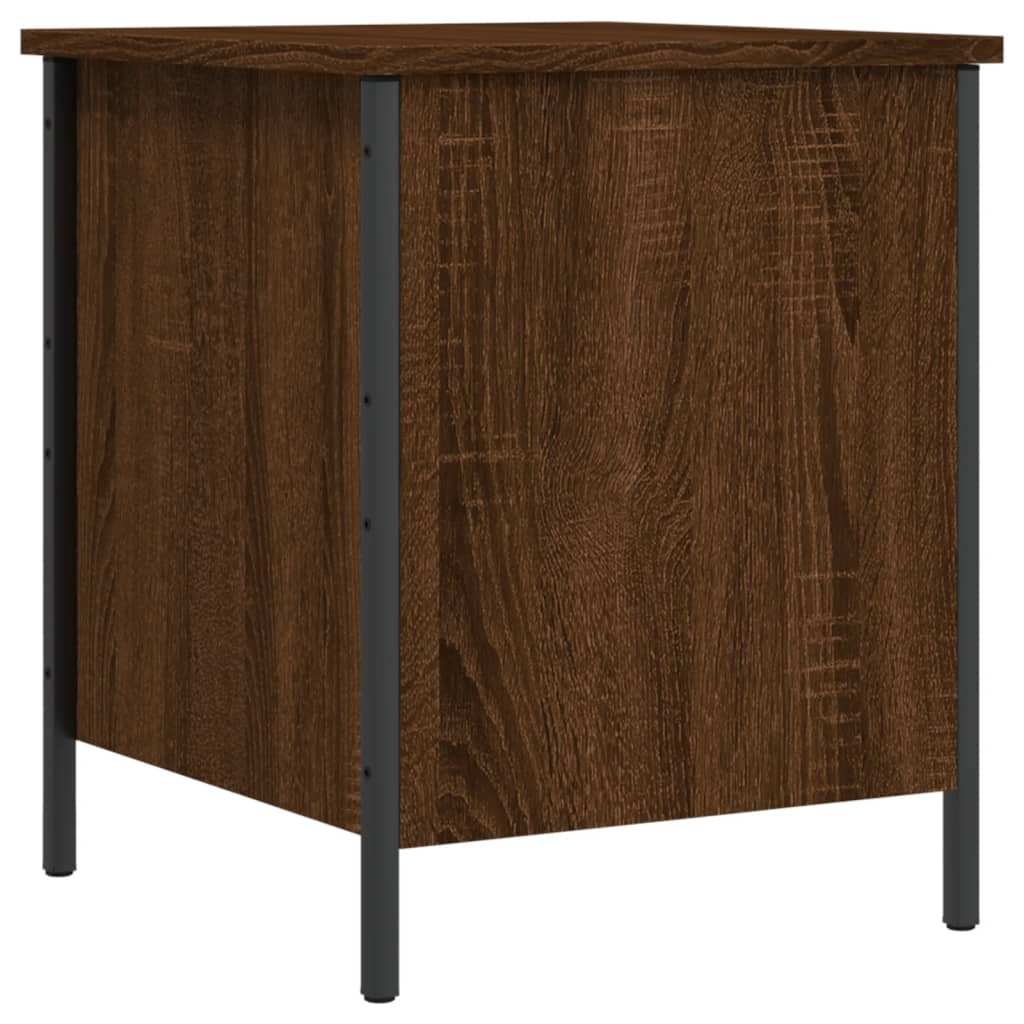 Brown Oak Storage Bench 40x42.5x50 cm | Engineered Wood
