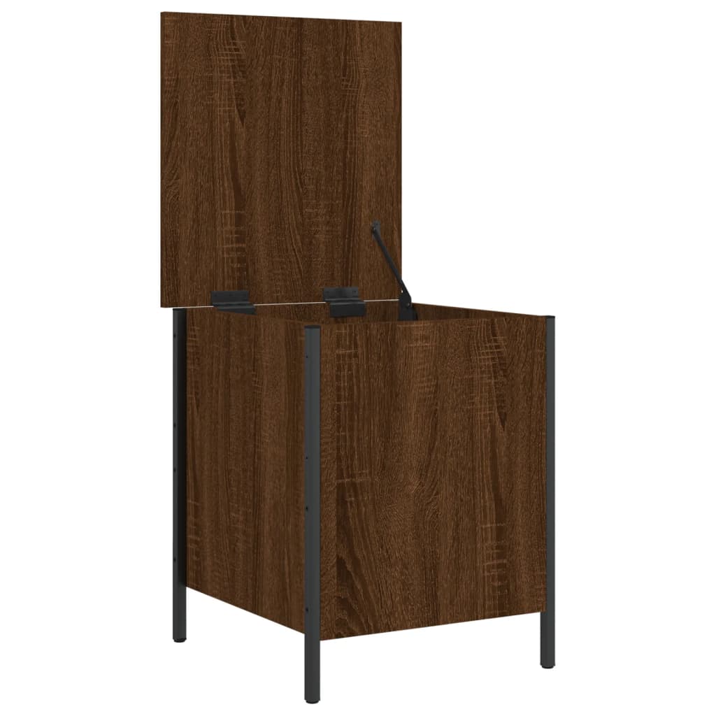 Brown Oak Storage Bench 40x42.5x50 cm | Engineered Wood