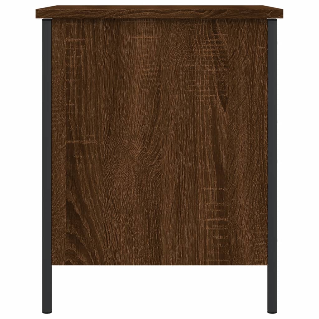 Brown Oak Storage Bench 40x42.5x50 cm | Engineered Wood