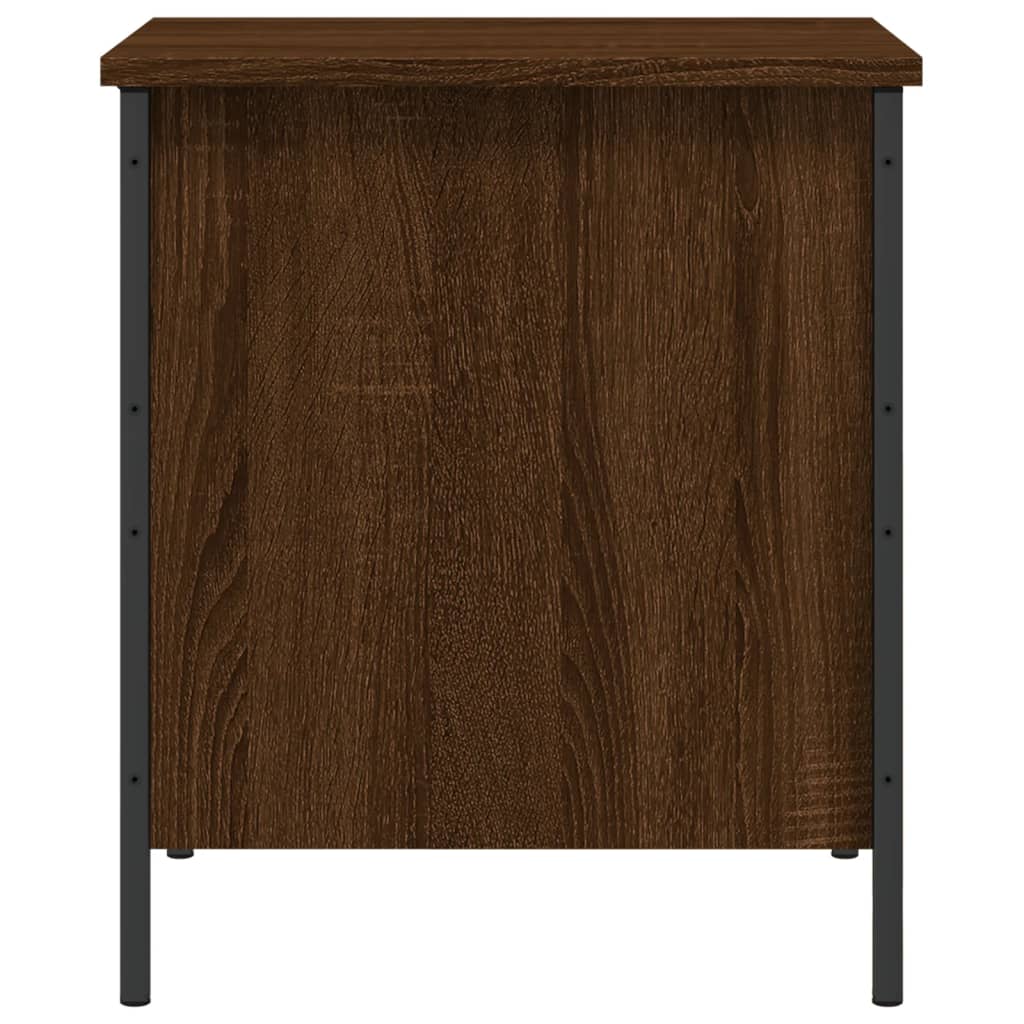 Brown Oak Storage Bench 40x42.5x50 cm | Engineered Wood