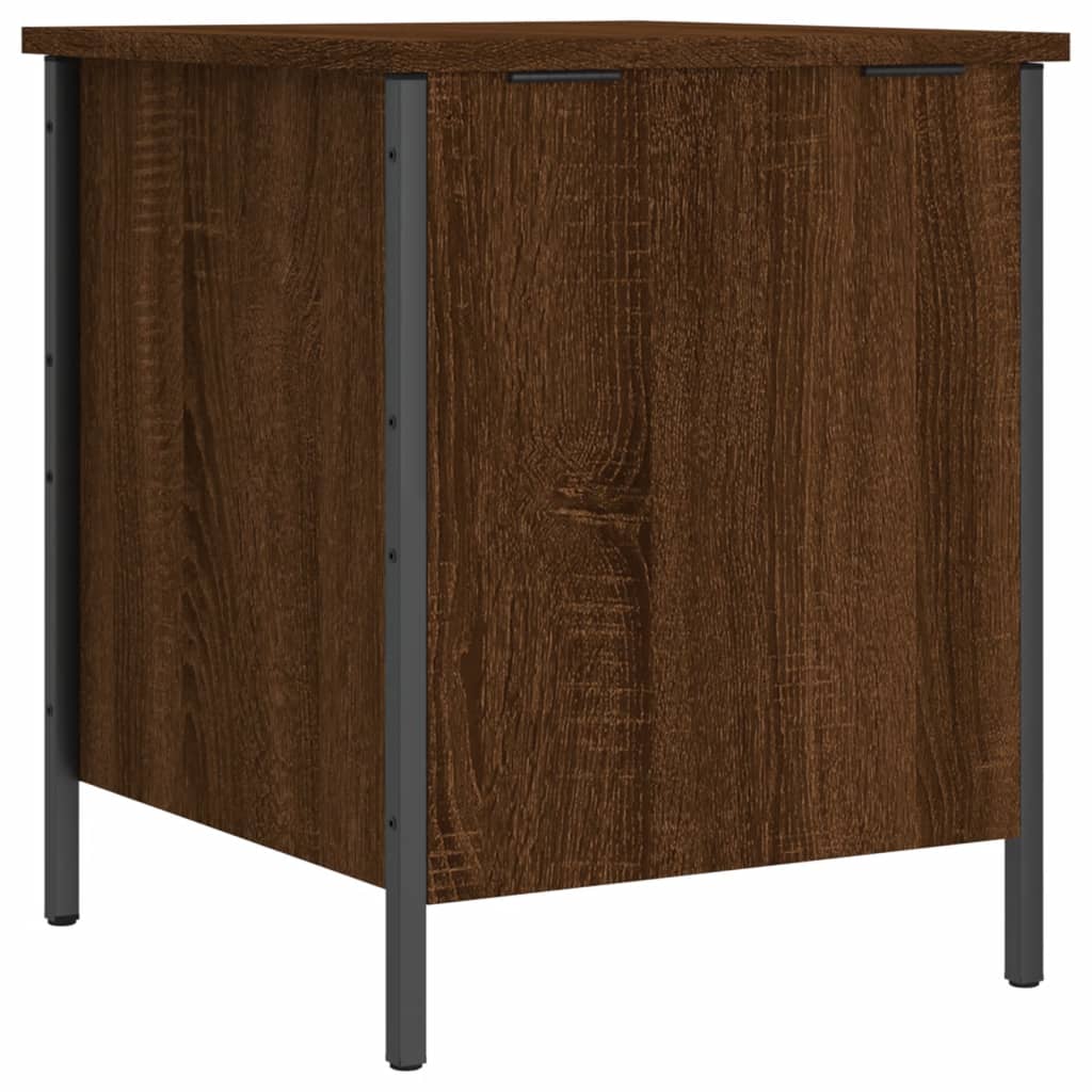 Brown Oak Storage Bench 40x42.5x50 cm | Engineered Wood