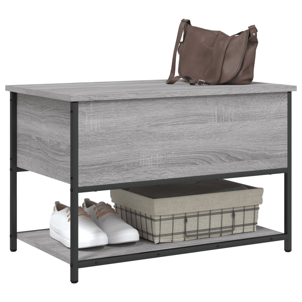 Grey Sonoma Engineered Wood Storage Bench 70x42.5x47 cm