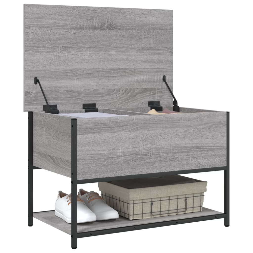 Grey Sonoma Engineered Wood Storage Bench 70x42.5x47 cm