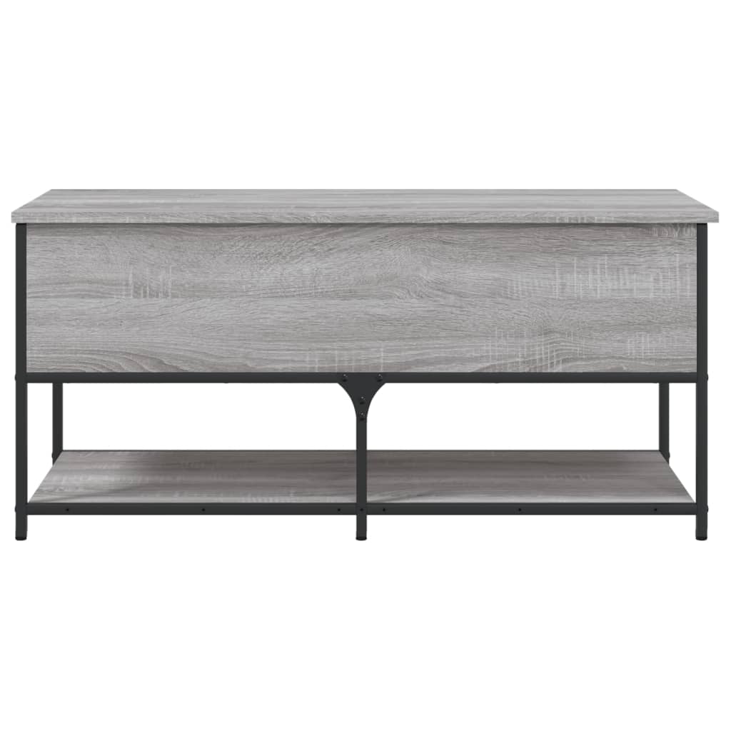 Grey Sonoma Storage Bench, Engineered Wood, 100x42.5x47 cm