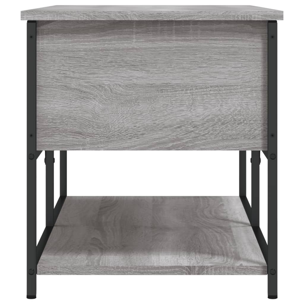 Grey Sonoma Storage Bench, Engineered Wood, 100x42.5x47 cm