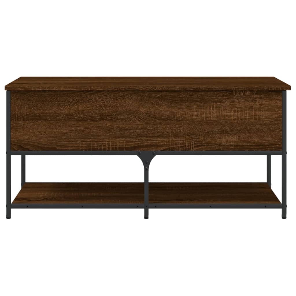 Brown Oak Storage Bench, Engineered Wood 100x42.5x47 cm
