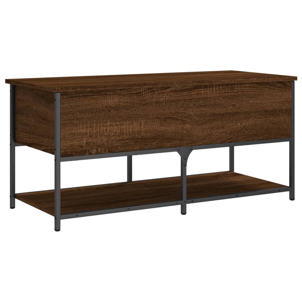 Brown Oak Storage Bench, Engineered Wood 100x42.5x47 cm