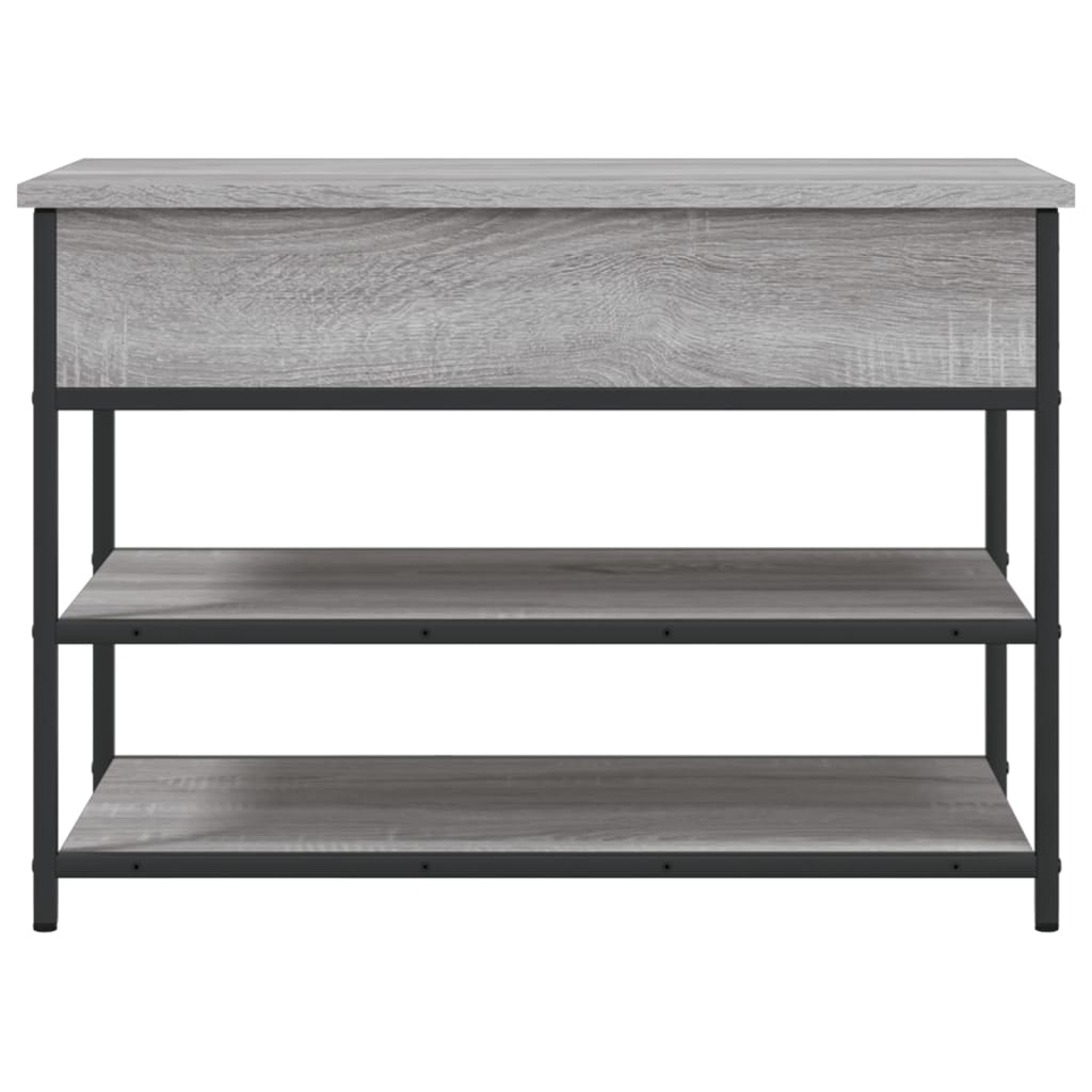 Grey Sonoma Shoe Bench 70x42.5x50 cm, Engineered Wood