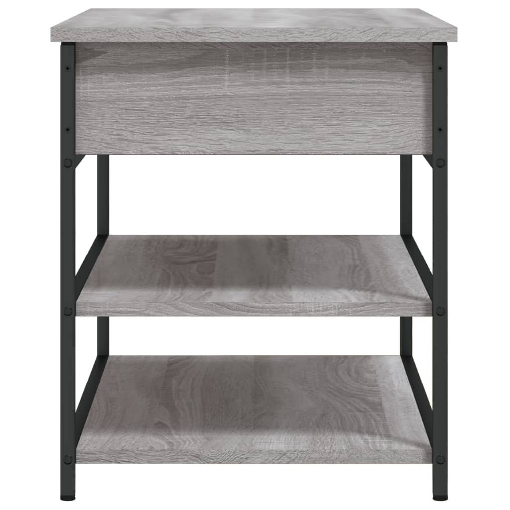Grey Sonoma Shoe Bench 70x42.5x50 cm, Engineered Wood
