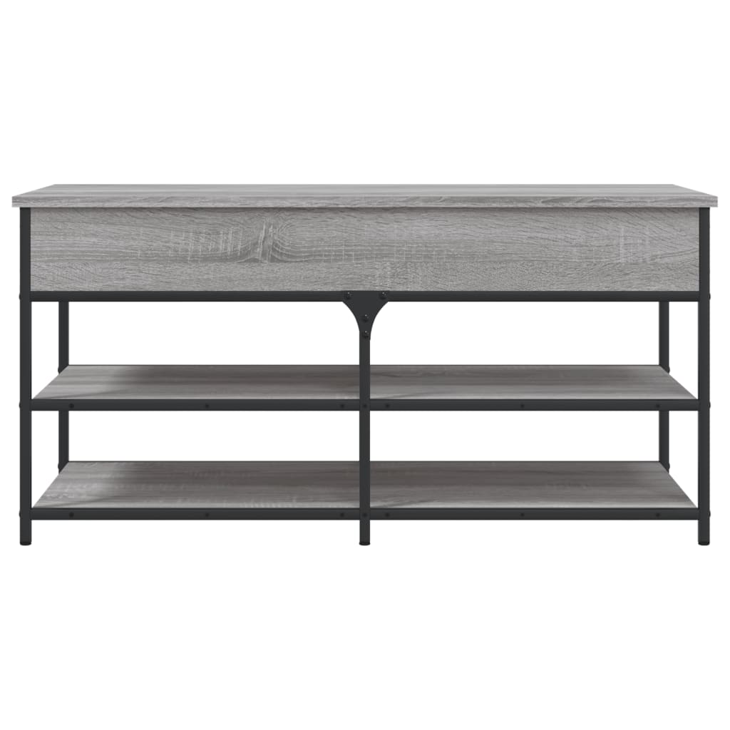 Grey Sonoma Engineered Wood Shoe Bench 100x42.5x50 cm