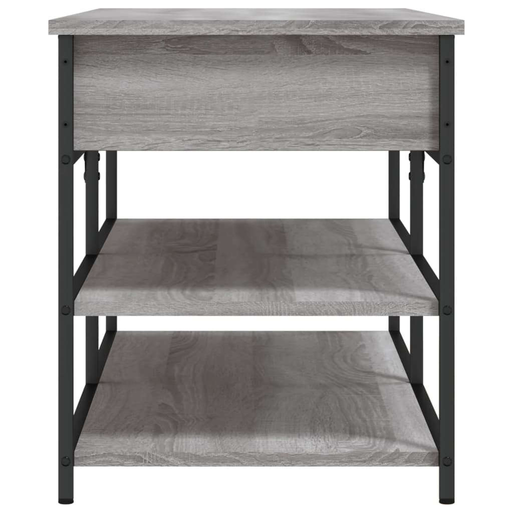 Grey Sonoma Engineered Wood Shoe Bench 100x42.5x50 cm