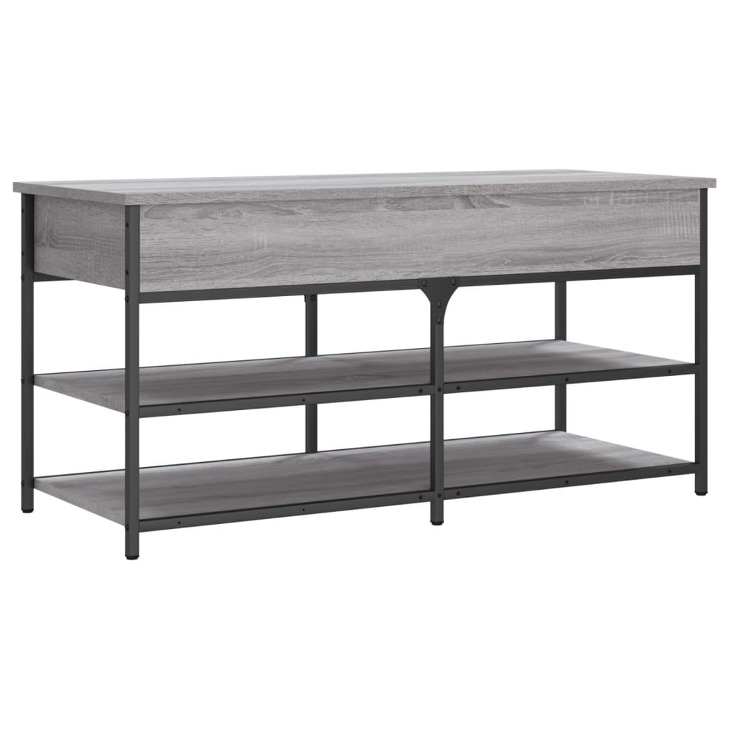 Grey Sonoma Engineered Wood Shoe Bench 100x42.5x50 cm