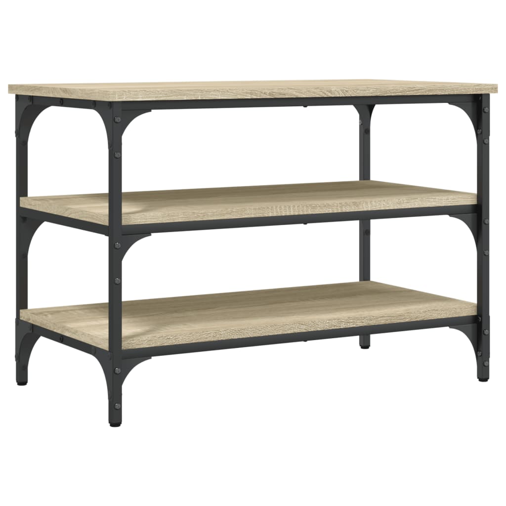Sonoma Oak Shoe Bench 70x38.5x49 cm – Durable Engineered Wood