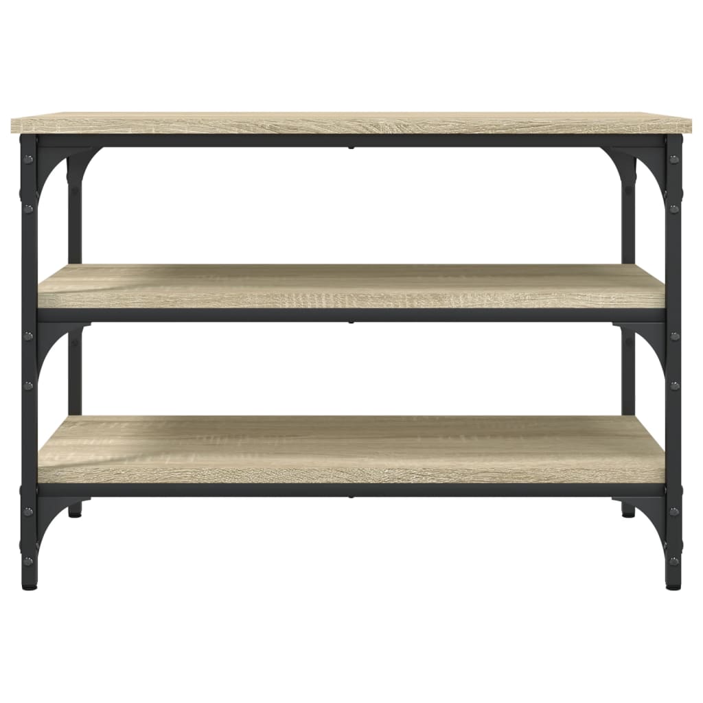 Sonoma Oak Shoe Bench 70x38.5x49 cm – Durable Engineered Wood