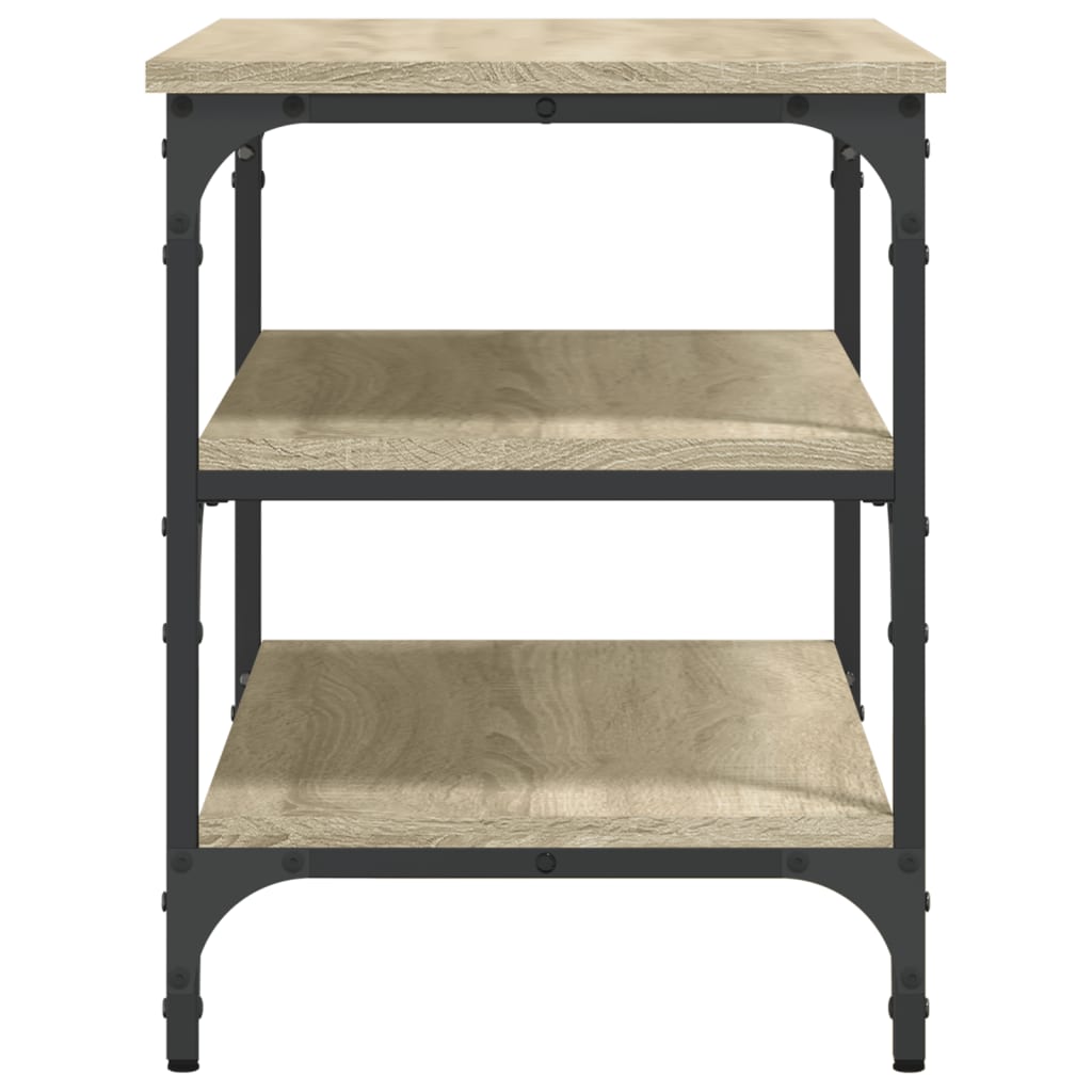 Sonoma Oak Shoe Bench 70x38.5x49 cm – Durable Engineered Wood