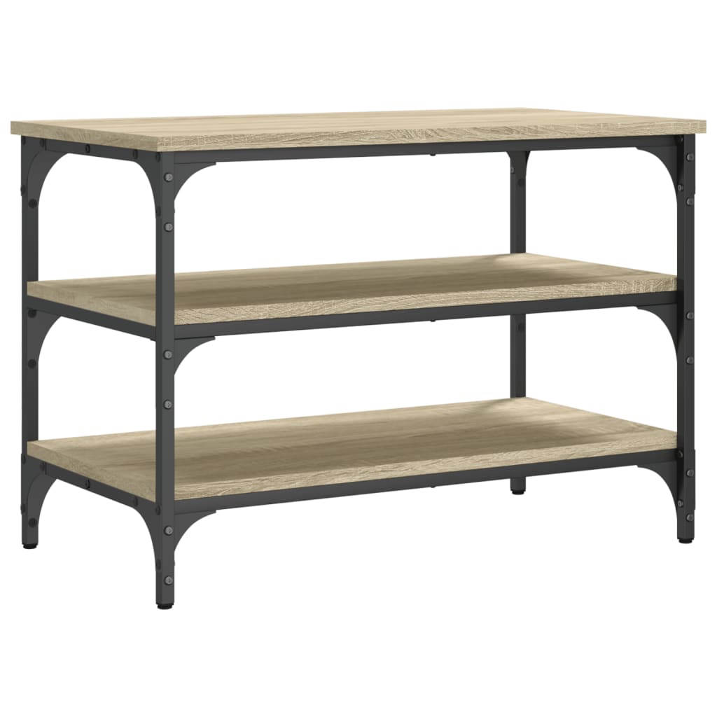 Sonoma Oak Shoe Bench 70x38.5x49 cm – Durable Engineered Wood