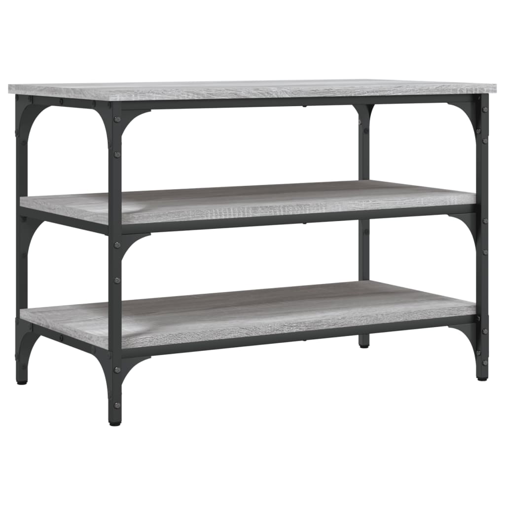 Grey Sonoma Shoe Bench, 70x38.5x49 cm, Engineered Wood
