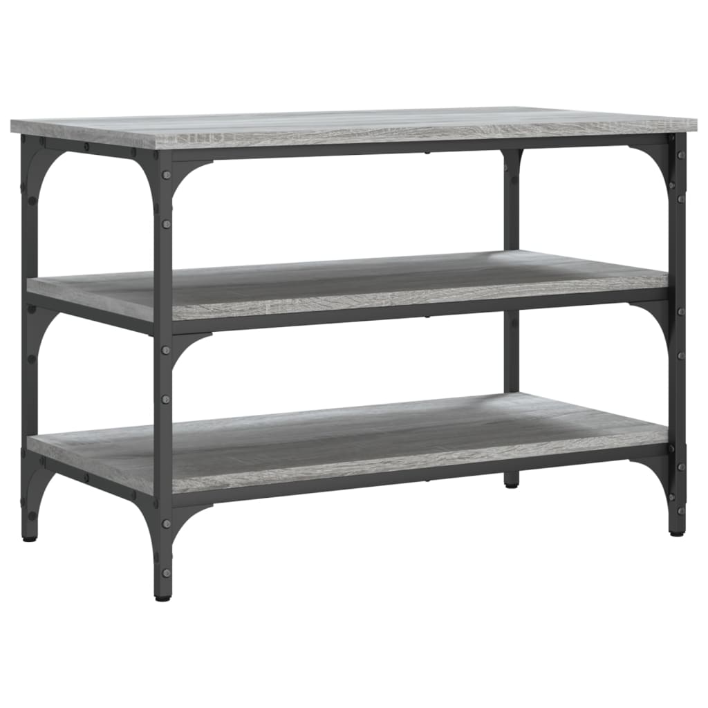 Grey Sonoma Shoe Bench, 70x38.5x49 cm, Engineered Wood