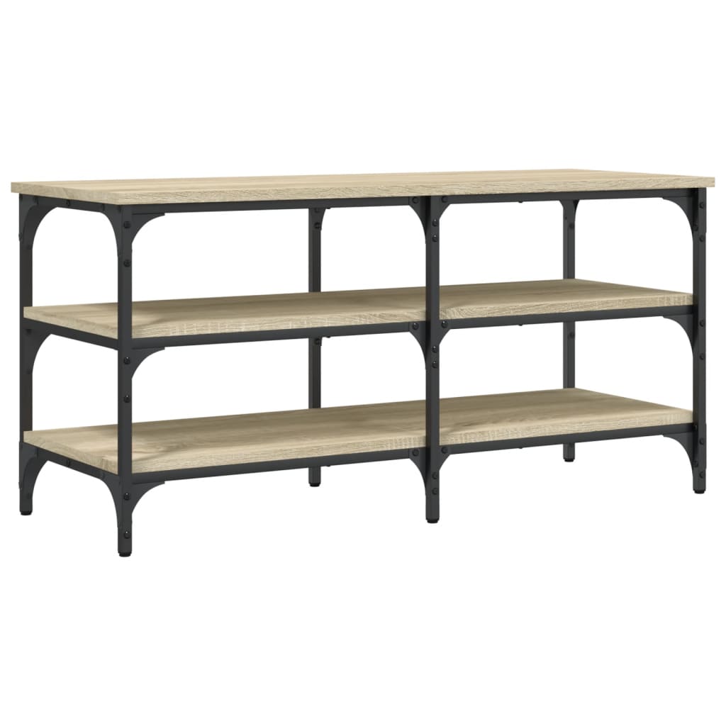 Sonoma Oak Shoe Bench, 100x38.5x49 cm, Engineered Wood