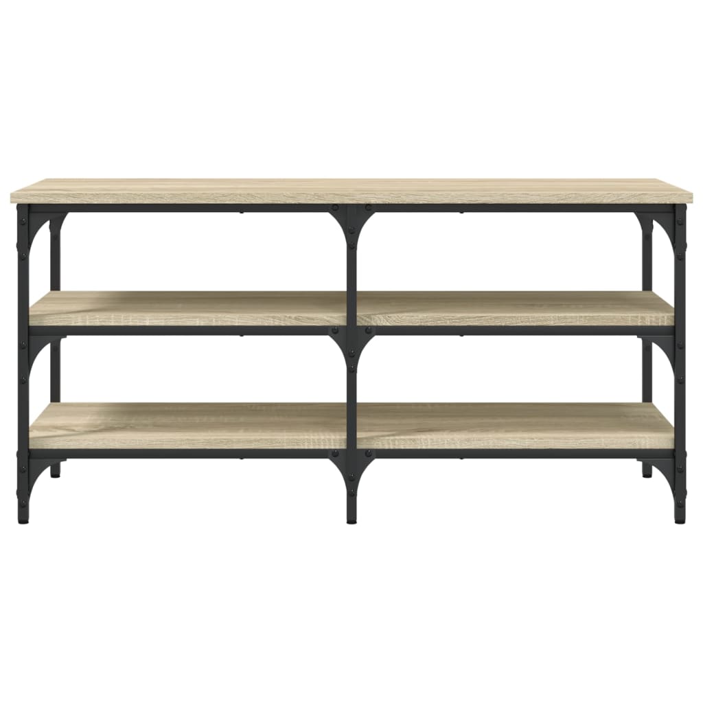 Sonoma Oak Shoe Bench, 100x38.5x49 cm, Engineered Wood