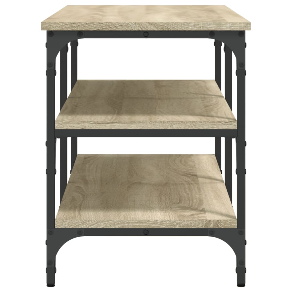Sonoma Oak Shoe Bench, 100x38.5x49 cm, Engineered Wood