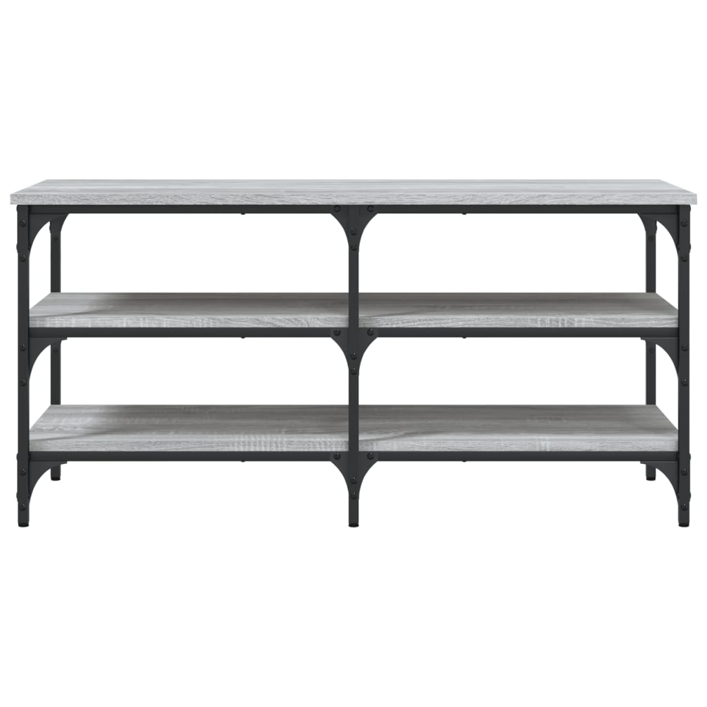 Grey Sonoma Shoe Bench, 100x38.5x49cm, Engineered Wood Storage Solution