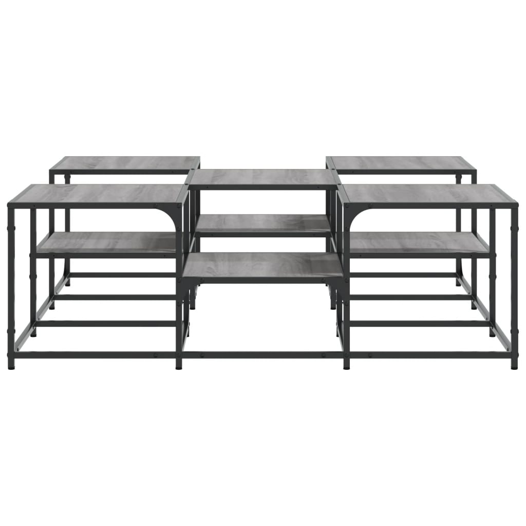 Coffee Table Grey Sonoma 121x121x40 cm Engineered Wood