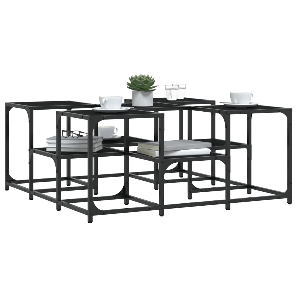 Coffee Table Black 91x91x40 cm Engineered Wood