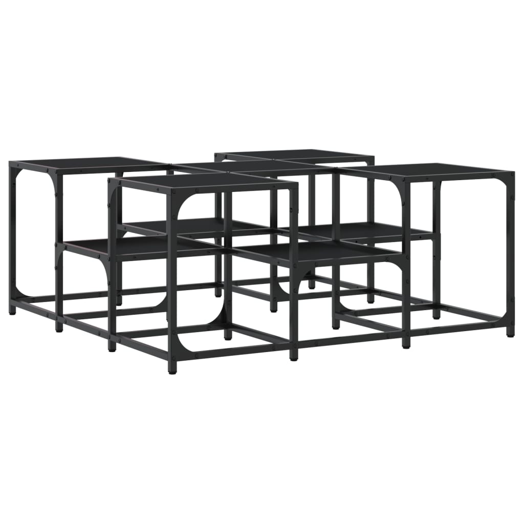 Coffee Table Black 91x91x40 cm Engineered Wood