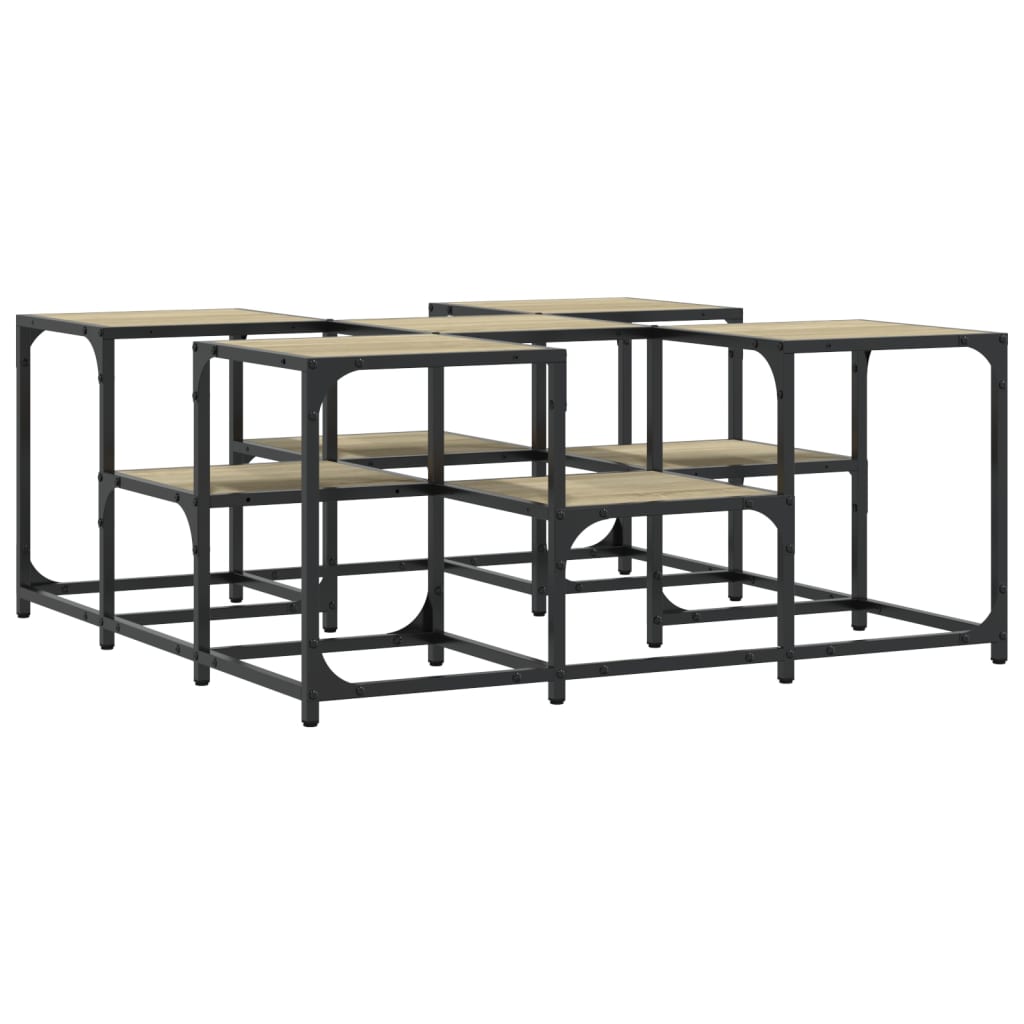 Coffee Table Sonoma Oak 91x91x40 cm Engineered Wood