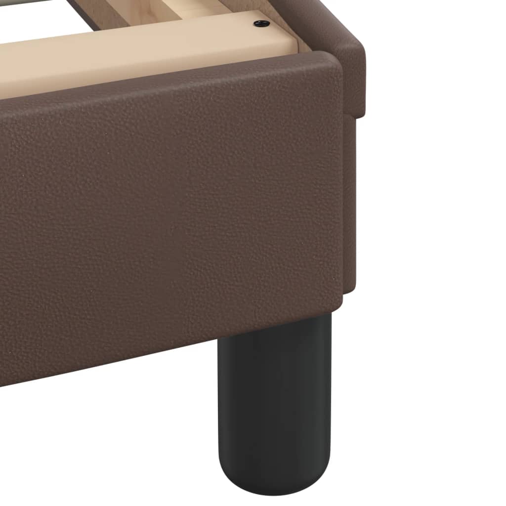 Bed Frame without Mattress "Zadar" Brown 90x200 cm Faux Leather