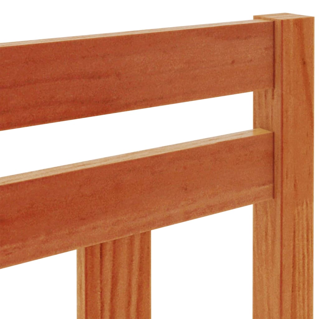 Solid Pine Wood Headboard, Wax Brown Finish, 100 cm