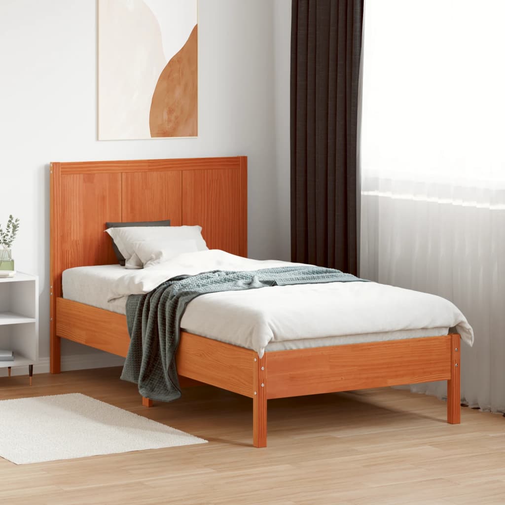 Solid Pine Headboard Wax Brown 100 cm - Durable & Stylish
