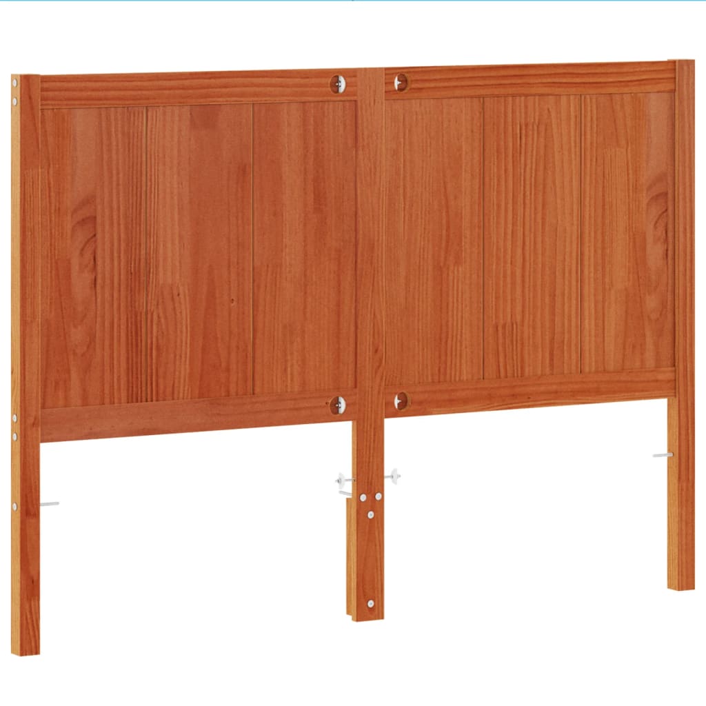 Solid Wood Pine Headboard, Wax Brown, 150 cm