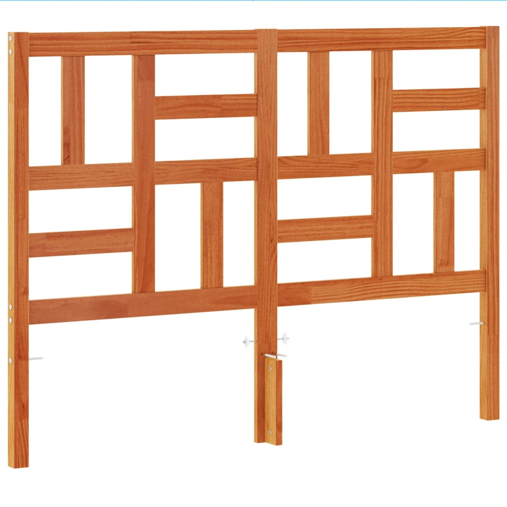 Solid Pine Wood Headboard 180 cm, Wax Brown Finish