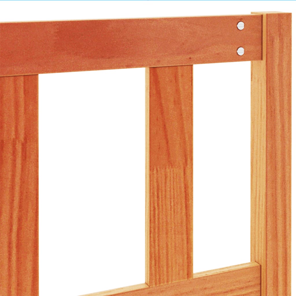 Solid Pine Wood Headboard 180 cm, Wax Brown Finish