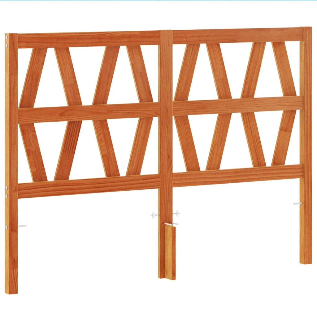 Solid Pine Wood Headboard - Wax Brown, 160 cm