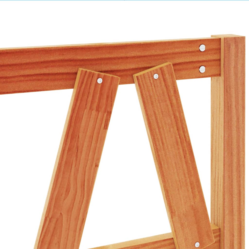Solid Pine Wood Headboard - Wax Brown, 160 cm