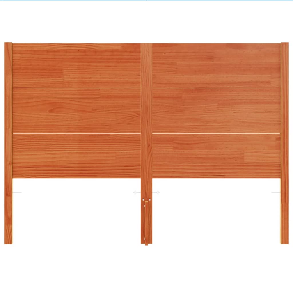 Solid Wood Pine Headboard, Wax Brown, 160 cm - Elegant Bedroom Décor