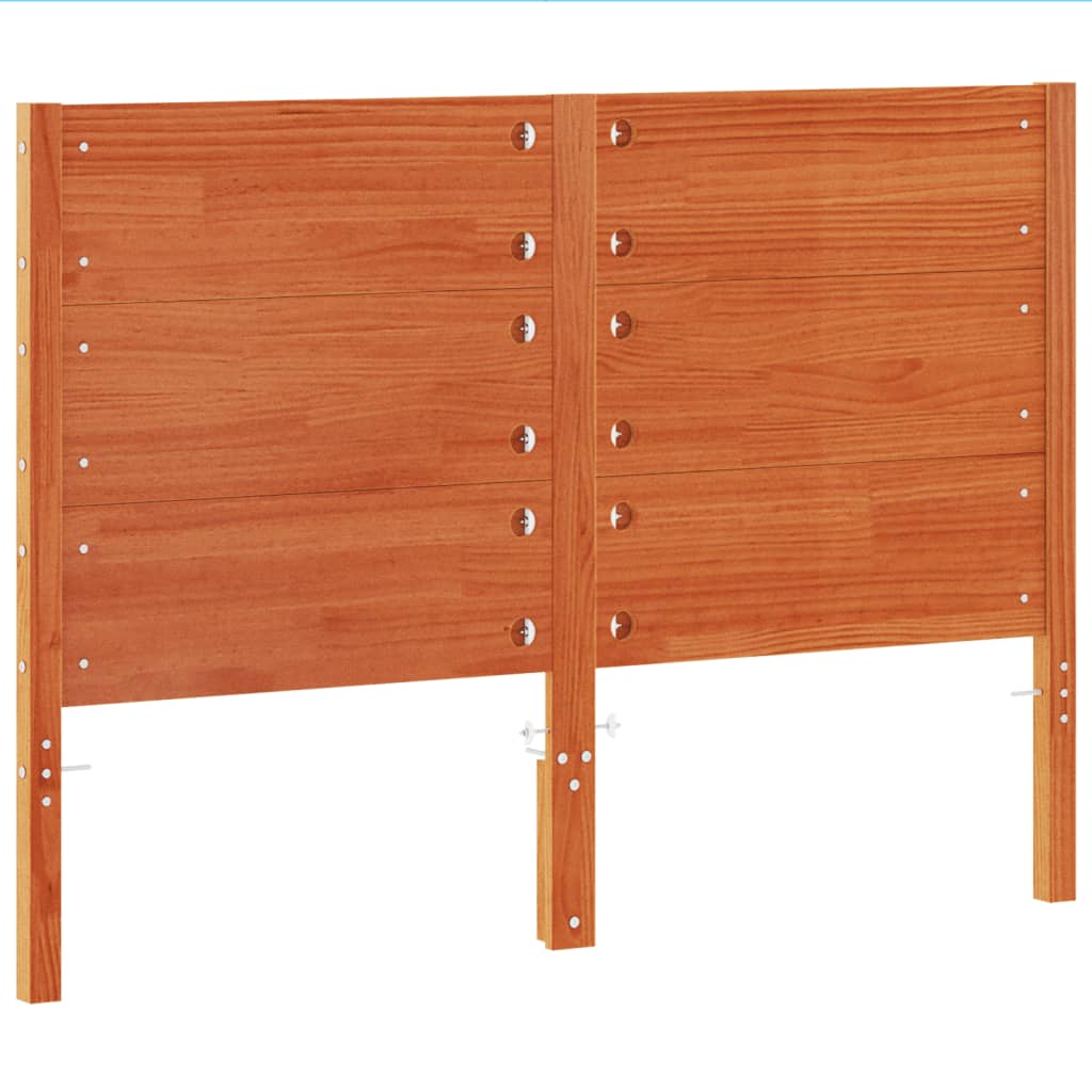 Solid Wood Pine Headboard, Wax Brown, 160 cm - Elegant Bedroom Décor