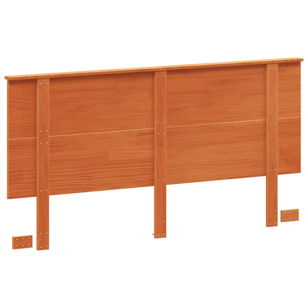Solid Pine Headboard in Wax Brown, 160 cm – Elegant Bedroom Decor
